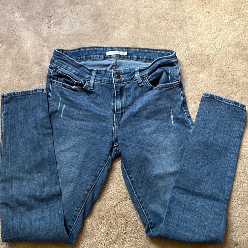 Levi’s Womens 711 Blue Skinny Jeans